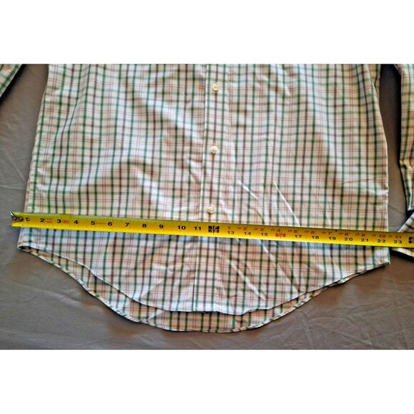 Lands' End No Iron Pinpoint Oxford Button Down Long Sleeve Shirt Medium 15-15.5 - Picture 4 of 8